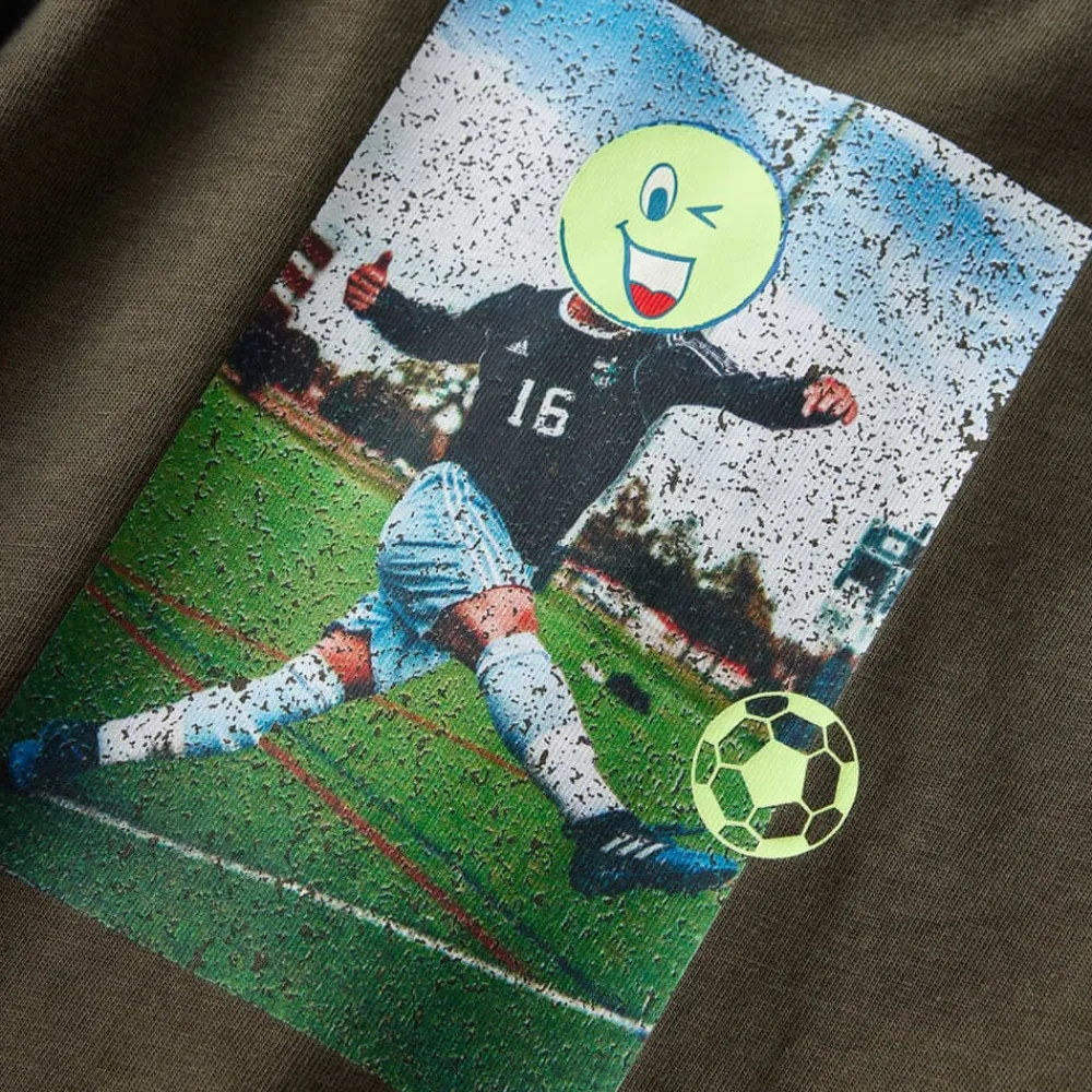 vidaXL Camiseta infantil con manga larga 116 Caqui Discount