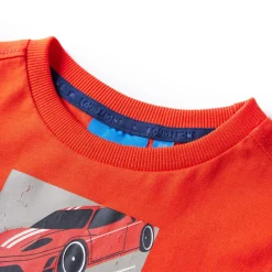 vidaXL Camiseta infantil de manga larga naranja brillo 104 Clearance