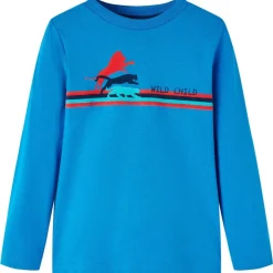 vidaXL Camiseta infantil de manga larga cobalto 104 Azul