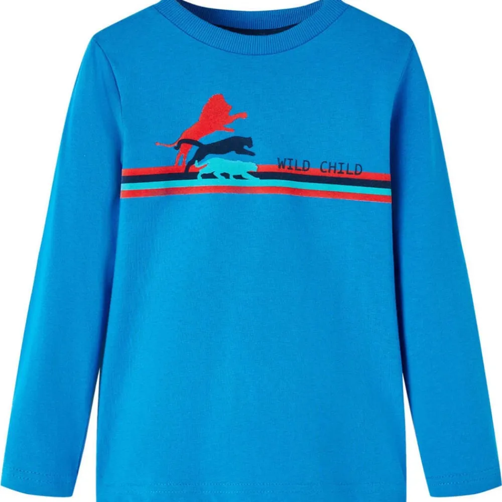 vidaXL Camiseta infantil de manga larga cobalto 104 Azul