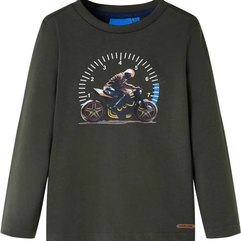 vidaXL Camiseta infantil de manga larga 104 Caqui Sale