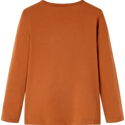 vidaXL Ropa Y Accesorios-Camiseta infantil de manga larga color coñac 92