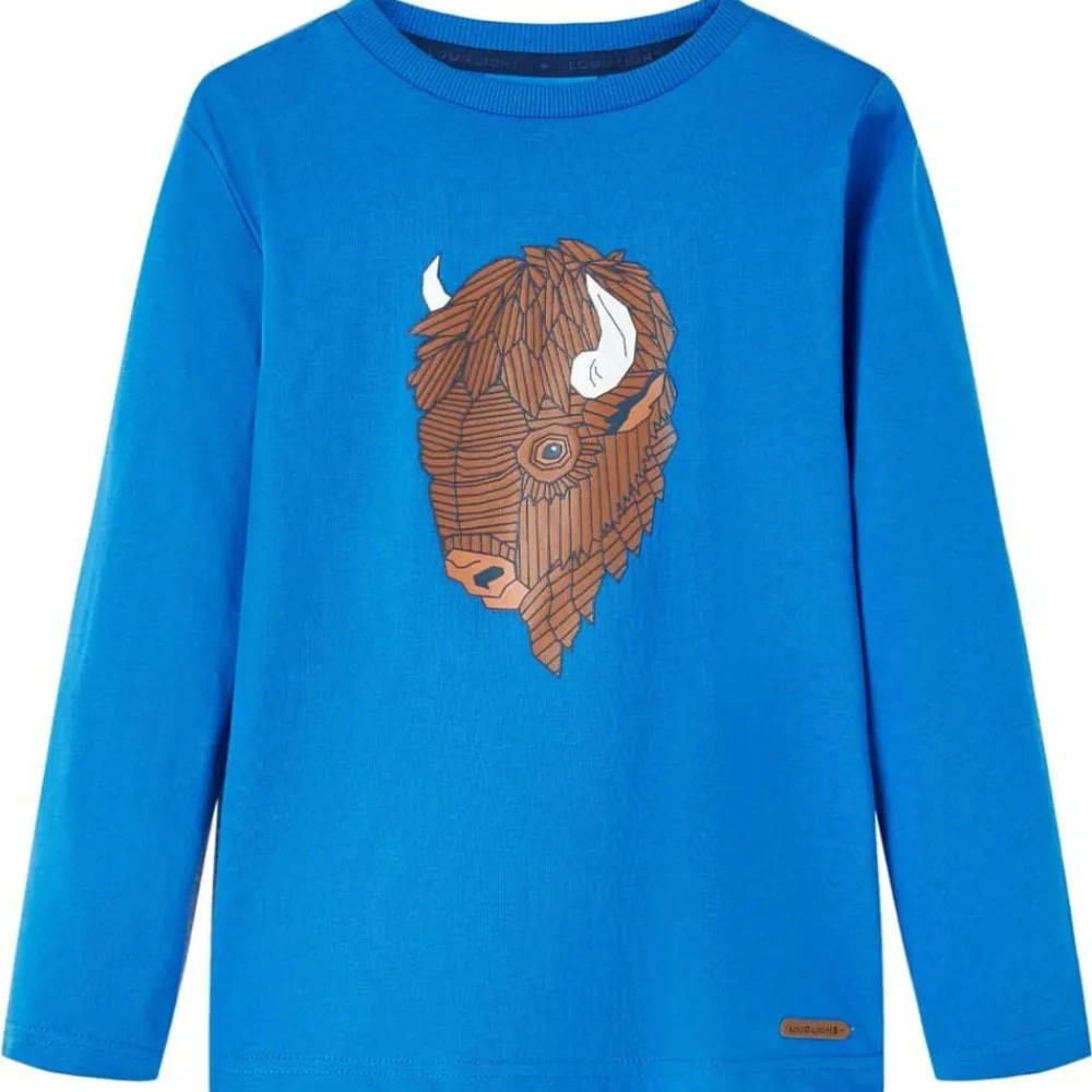 vidaXL Ropa Y Accesorios-Camiseta infantil de manga larga cobalto 116