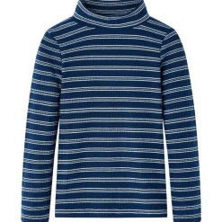 vidaXL Camiseta infantil de manga larga azul marino 128 Clearance