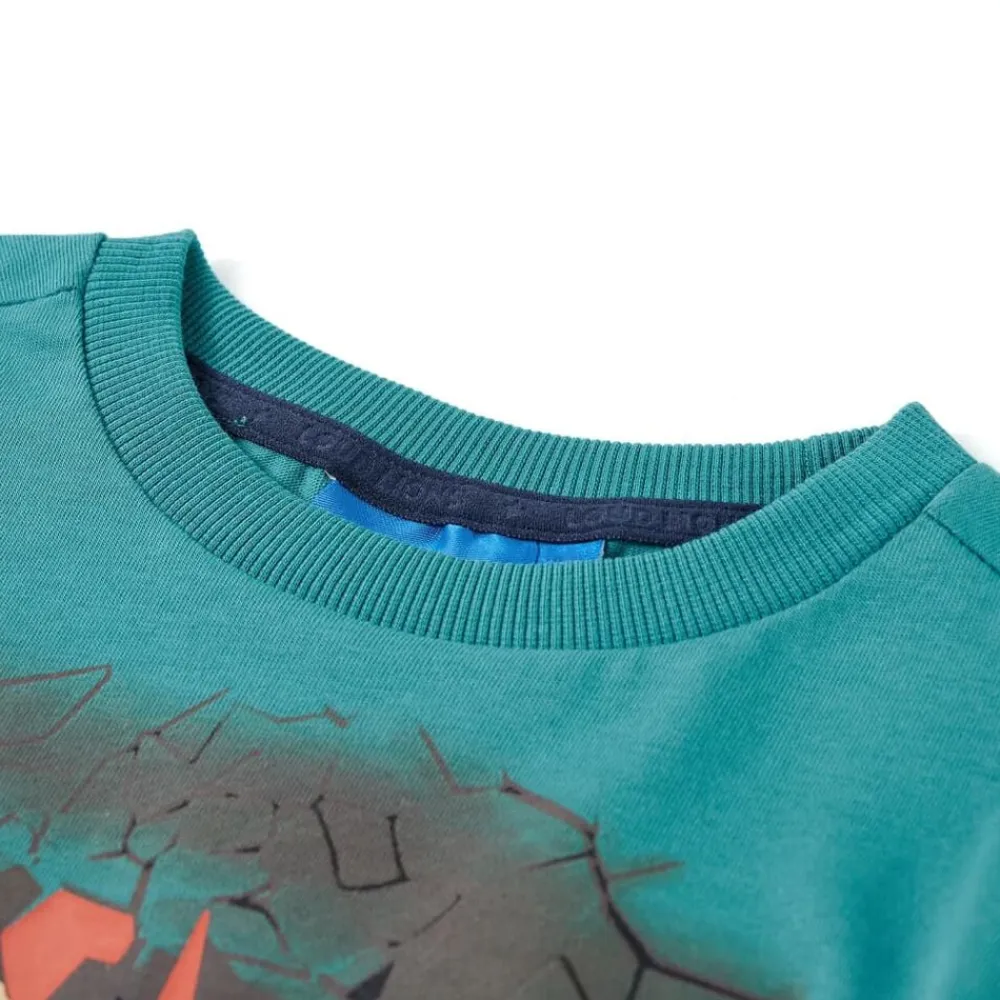 vidaXL Ropa Y Accesorios-Camiseta infantil de manga larga aguamarina oscuro 104
