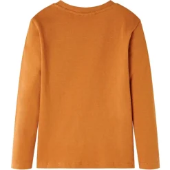 vidaXL Ropa Y Accesorios-Camiseta infantil de manga larga ocre oscuro 92