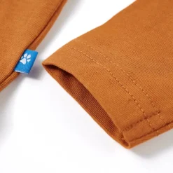 vidaXL Ropa Y Accesorios-Camiseta infantil de manga larga ocre oscuro 92