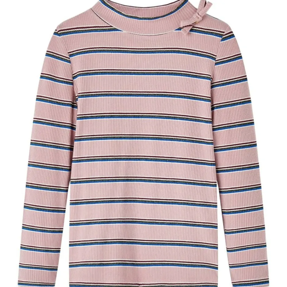 vidaXL Camiseta infantil de manga larga 128 Rosa claro New