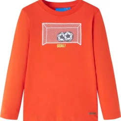 vidaXL Camiseta infantil de manga larga brillante 104 Naranja Discount