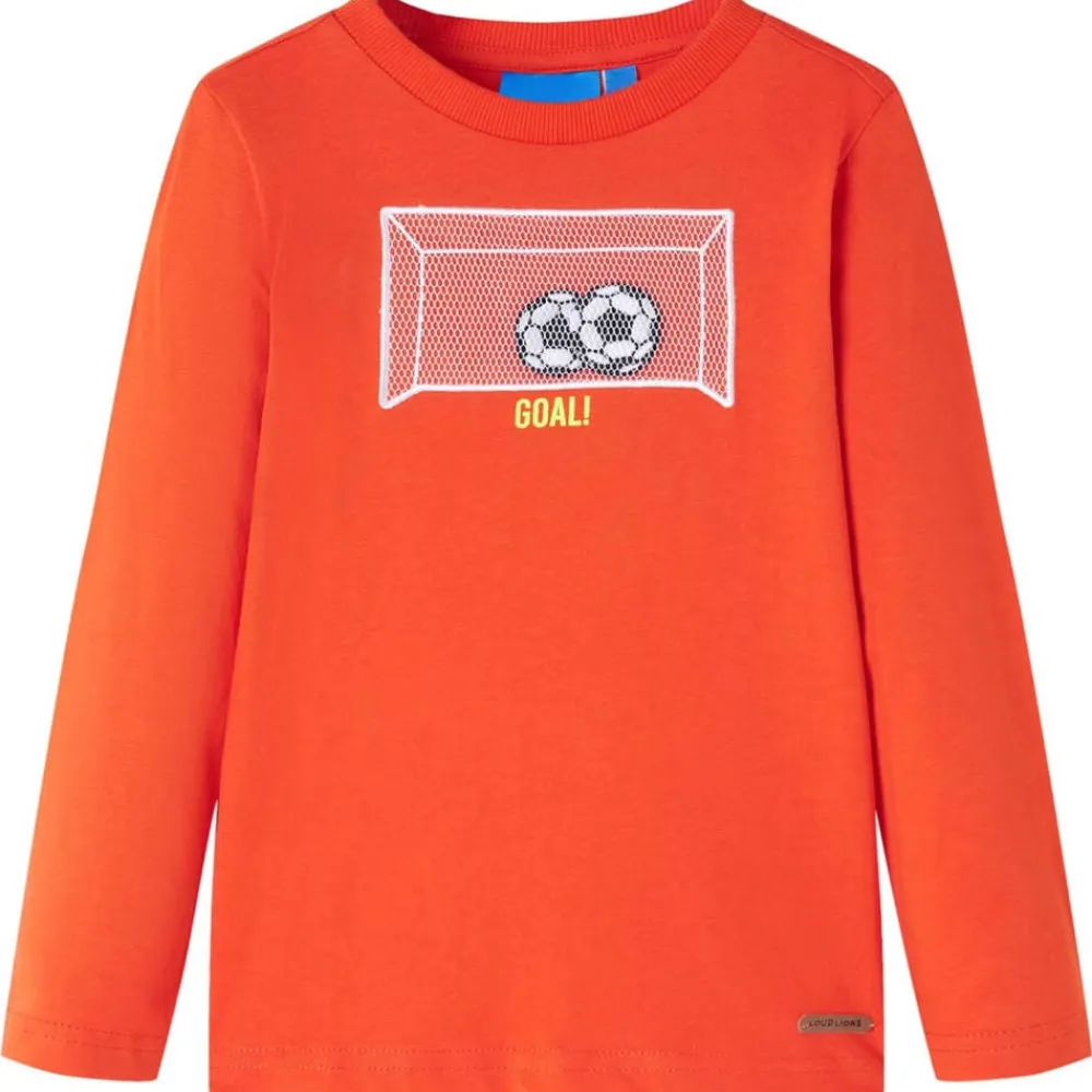 vidaXL Camiseta infantil de manga larga brillante 104 Naranja Discount
