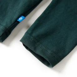 vidaXL Camiseta infantil de manga larga verde oscuro 92 Sale