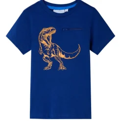 vidaXL Camiseta infantil de manga corta oscuro 104 Azul Online