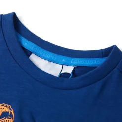 vidaXL Camiseta infantil de manga corta oscuro 104 Azul Online
