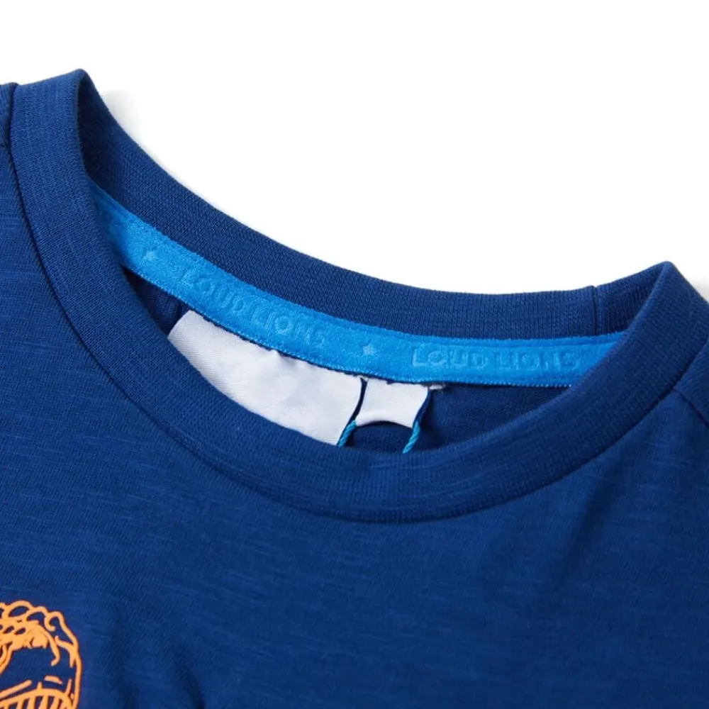 vidaXL Camiseta infantil de manga corta oscuro 104 Azul Online