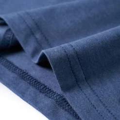 vidaXL Camiseta infantil de manga larga azul mélange 116 Outlet