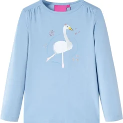vidaXL Camiseta infantil de manga larga 92 Azul claro Clearance