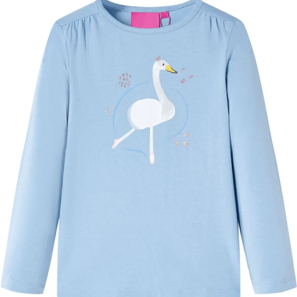 vidaXL Camiseta infantil de manga larga 92 Azul claro Clearance