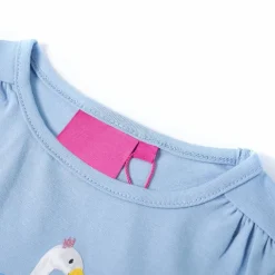 vidaXL Camiseta infantil de manga larga 92 Azul claro Clearance