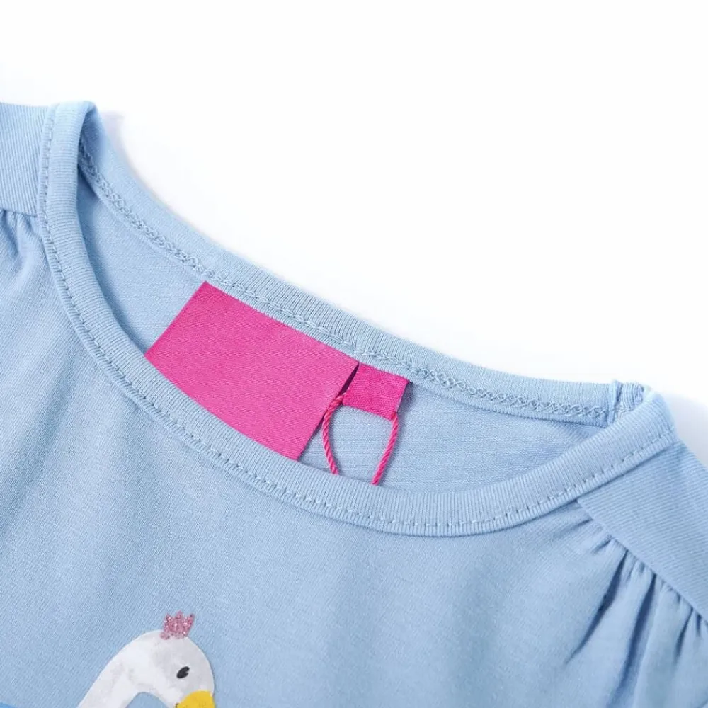 vidaXL Camiseta infantil de manga larga 92 Azul claro Clearance