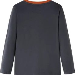 vidaXL Camiseta infantil de manga larga gris antracita 92 Discount