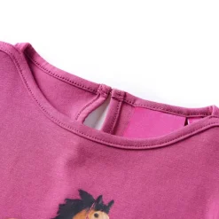 vidaXL Camiseta infantil de manga larga 92 Frambuesa New