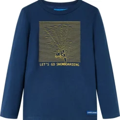 vidaXL Camiseta infantil de manga larga azul marino 92 Online