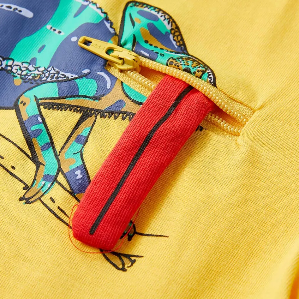 vidaXL Camiseta infantil de manga corta claro 104 Ocre Outlet