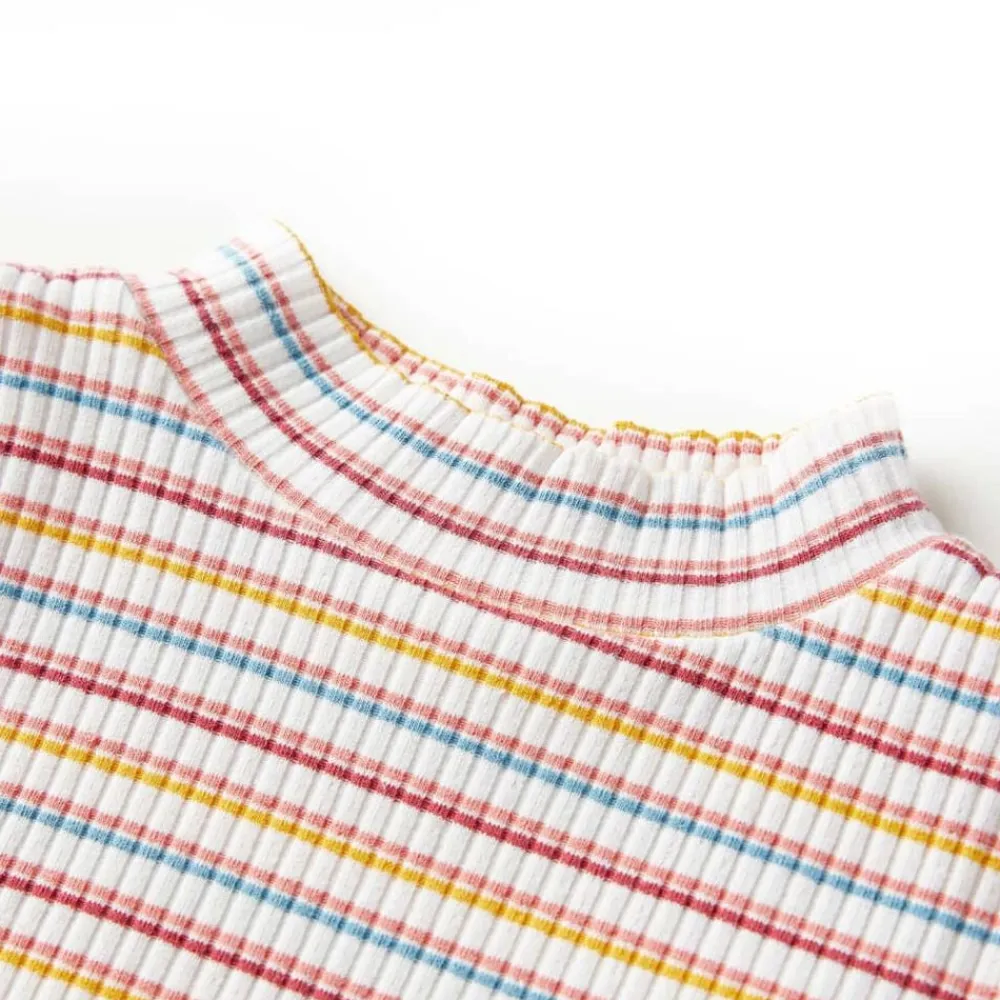 vidaXL Camiseta infantil de manga larga cuello alto color 92 Crudo Sale