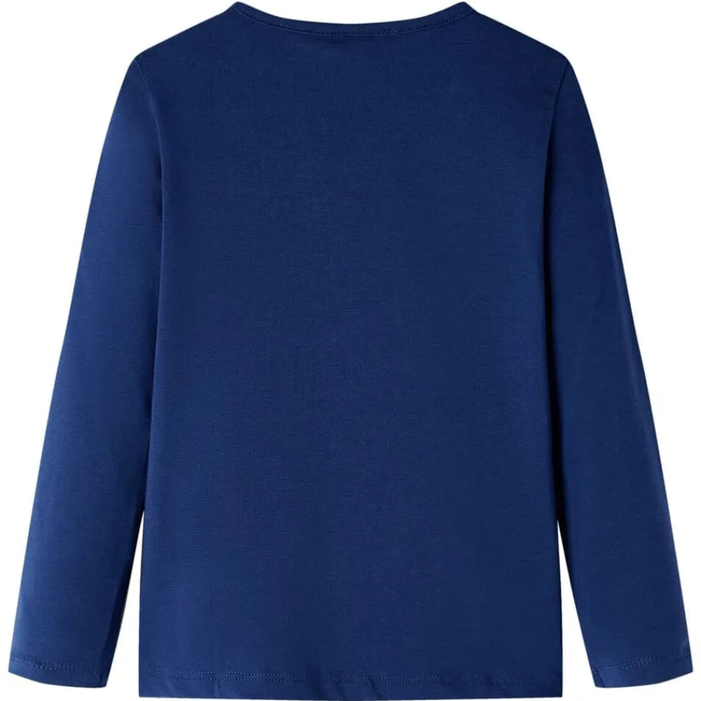 vidaXL Camiseta infantil de manga larga marino 104 Azul Outlet
