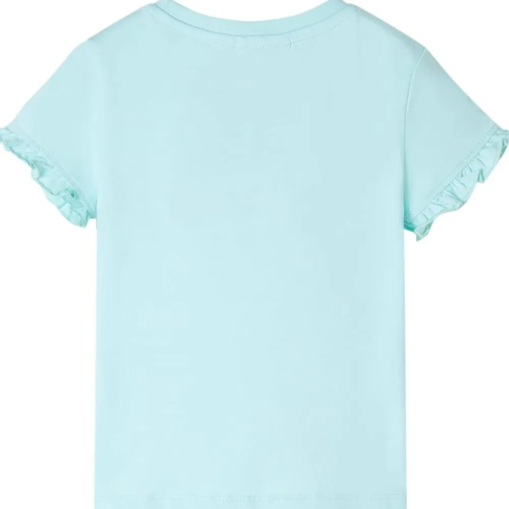 vidaXL Camiseta infantil de manga corta 104 Verde agua Outlet