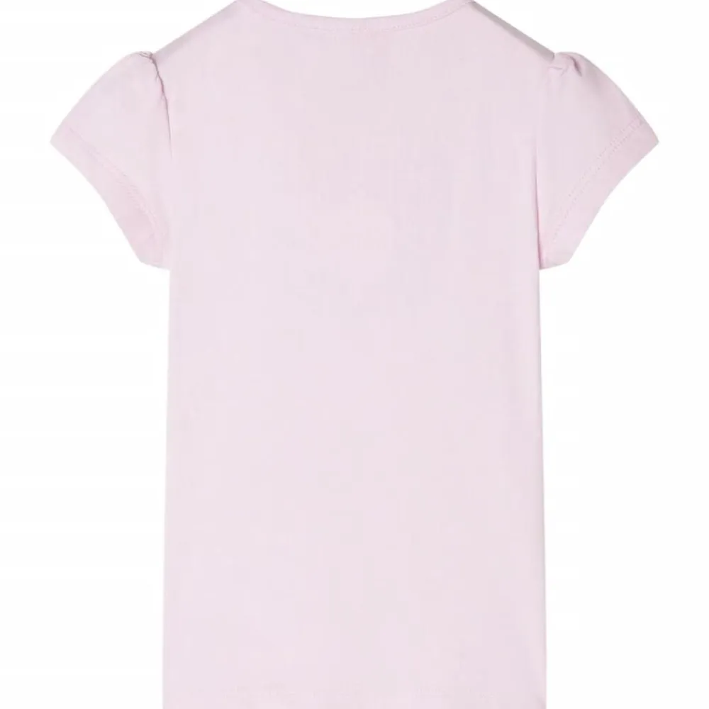 vidaXL Camiseta infantil de manga casquillo rosa suave 104 Rosa claro
