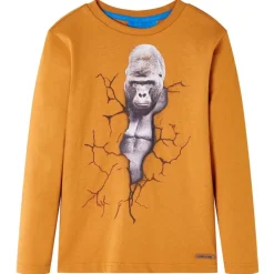 vidaXL Ropa Y Accesorios-Camiseta infantil de manga larga oscuro 104