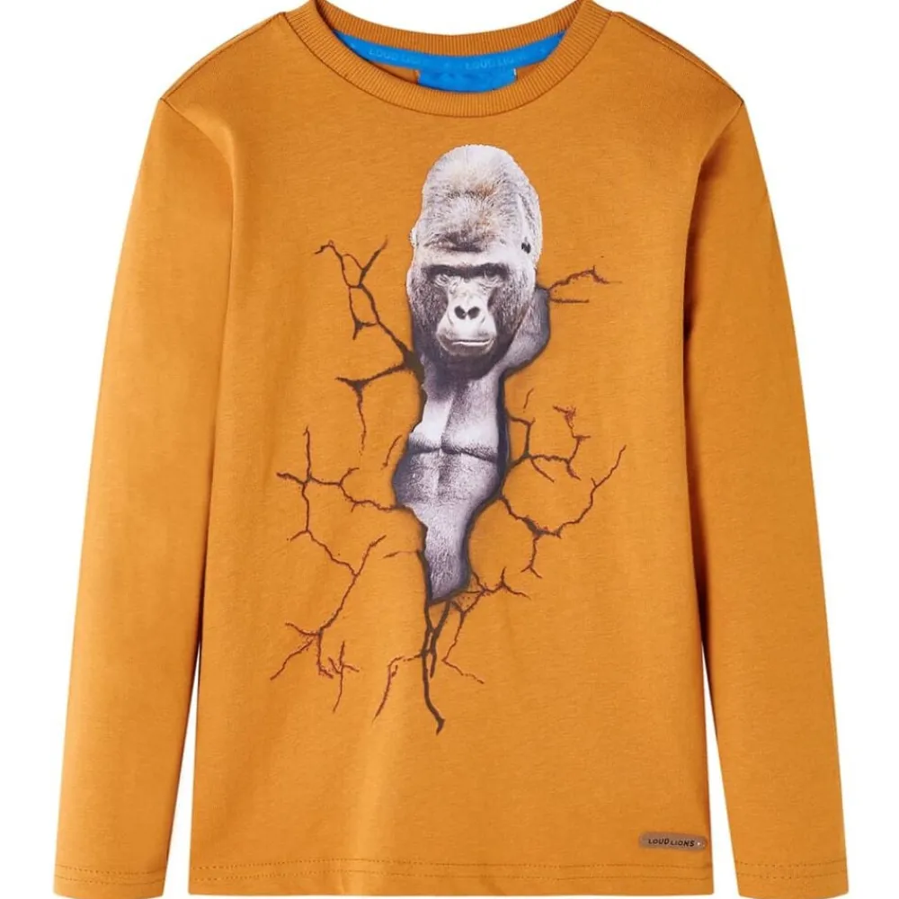 vidaXL Ropa Y Accesorios-Camiseta infantil de manga larga oscuro 104