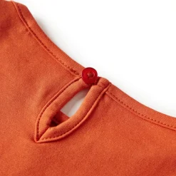 vidaXL Camiseta infantil de manga larga tostado 92 Naranja New
