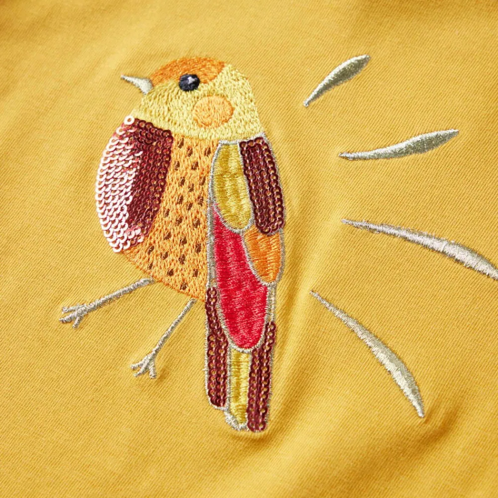 vidaXL Camiseta infantil de manga larga oscuro 104 Ocre Hot