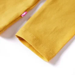 vidaXL Camiseta infantil de manga larga oscuro 104 Ocre Hot
