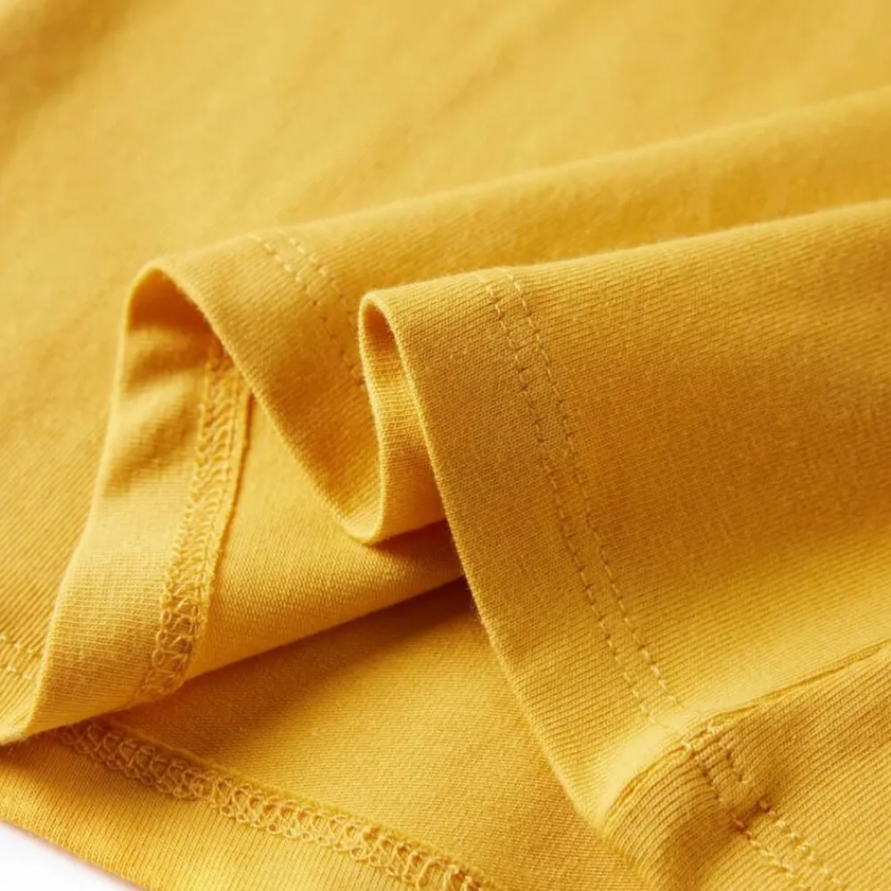 vidaXL Camiseta infantil de manga larga oscuro 104 Ocre Hot