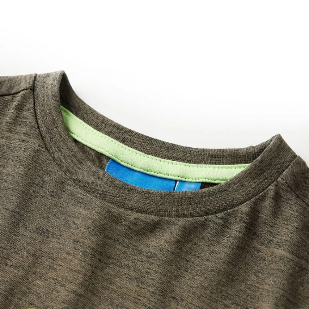 vidaXL Ropa Y Accesorios-Camiseta infantil de manga larga oscuro mélange 92