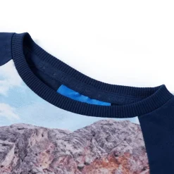 vidaXL Ropa Y Accesorios-Camiseta infantil de manga larga azul marino 104