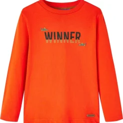 vidaXL Camiseta infantil de manga larga brillo 104 Naranja Clearance