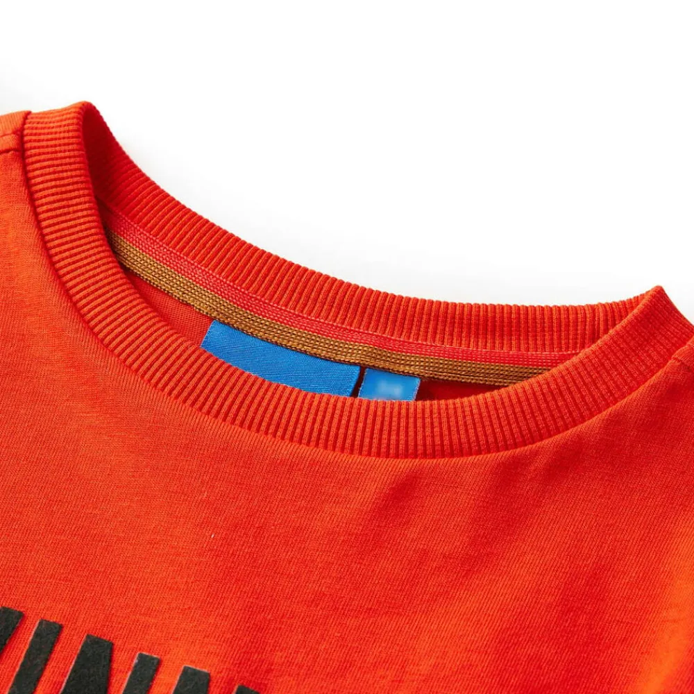 vidaXL Camiseta infantil de manga larga brillo 104 Naranja Clearance