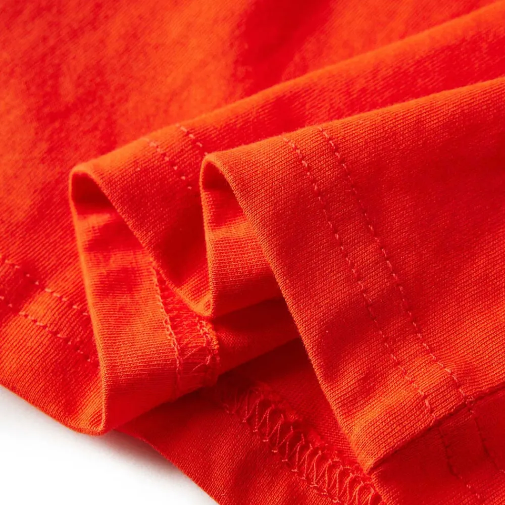 vidaXL Camiseta infantil de manga larga brillo 104 Naranja Clearance