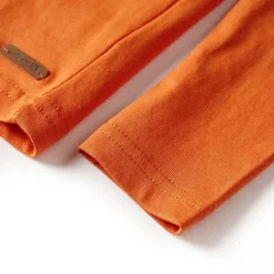 vidaXL Camiseta infantil de manga larga oscuro 92 Naranja Hot
