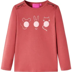 vidaXL Camiseta infantil de manga larga tostado 104 Rosa Online