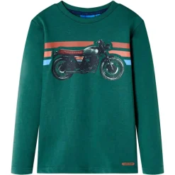 vidaXL Camiseta infantil de manga larga 92 Verde New