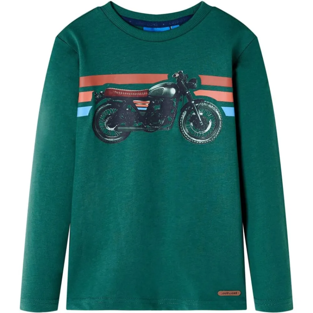 vidaXL Camiseta infantil de manga larga 92 Verde New