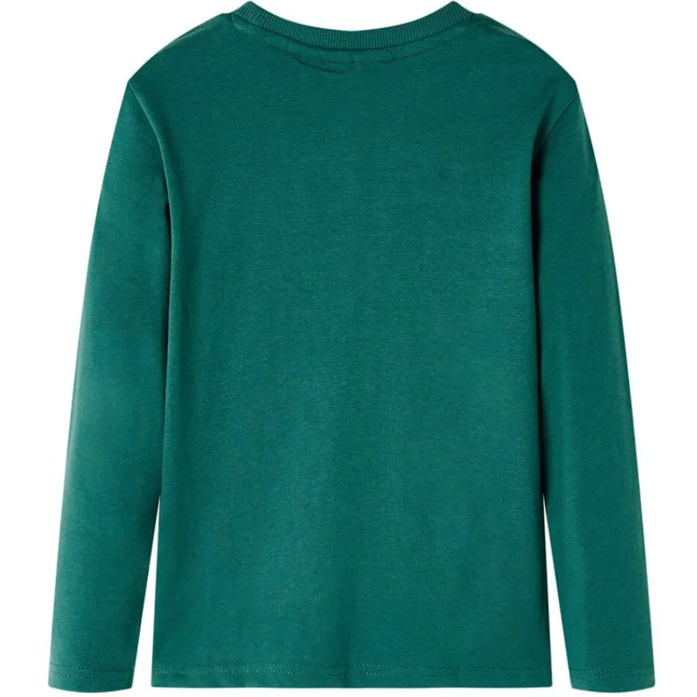 vidaXL Camiseta infantil de manga larga 92 Verde New