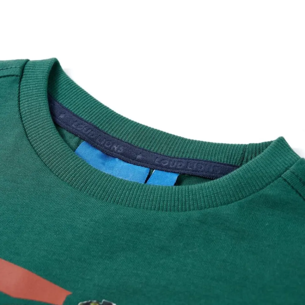 vidaXL Camiseta infantil de manga larga 92 Verde New
