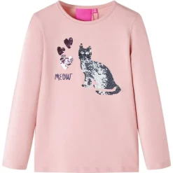 vidaXL Camiseta infantil de manga larga 92 Rosa claro Outlet