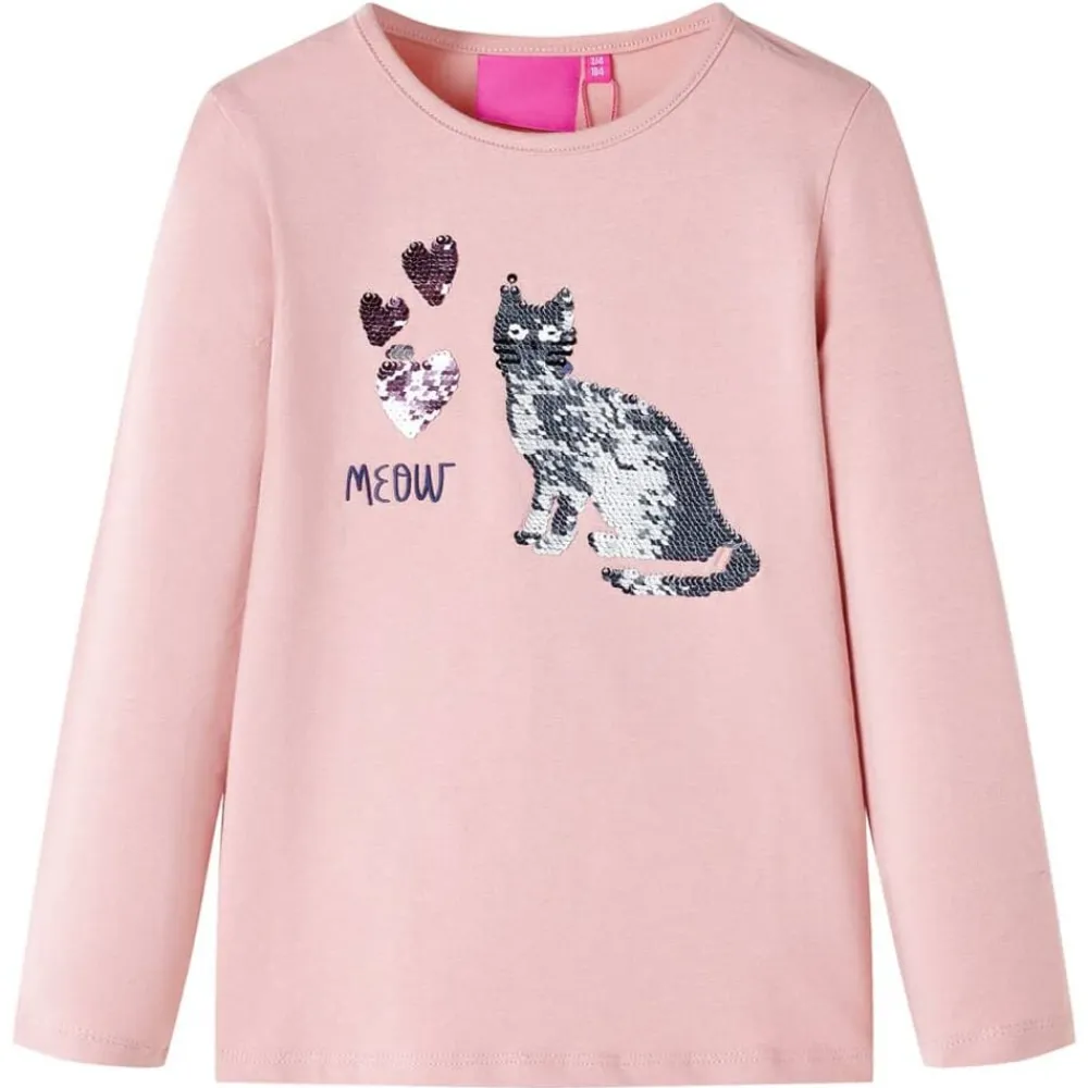 vidaXL Camiseta infantil de manga larga 92 Rosa claro Outlet